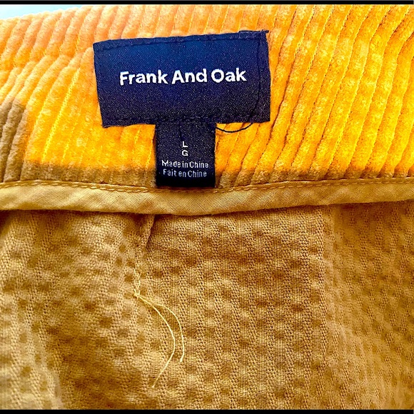 Frank and Oak Yellow Corduroy mini skirt. Size Large - Picture 4 of 4